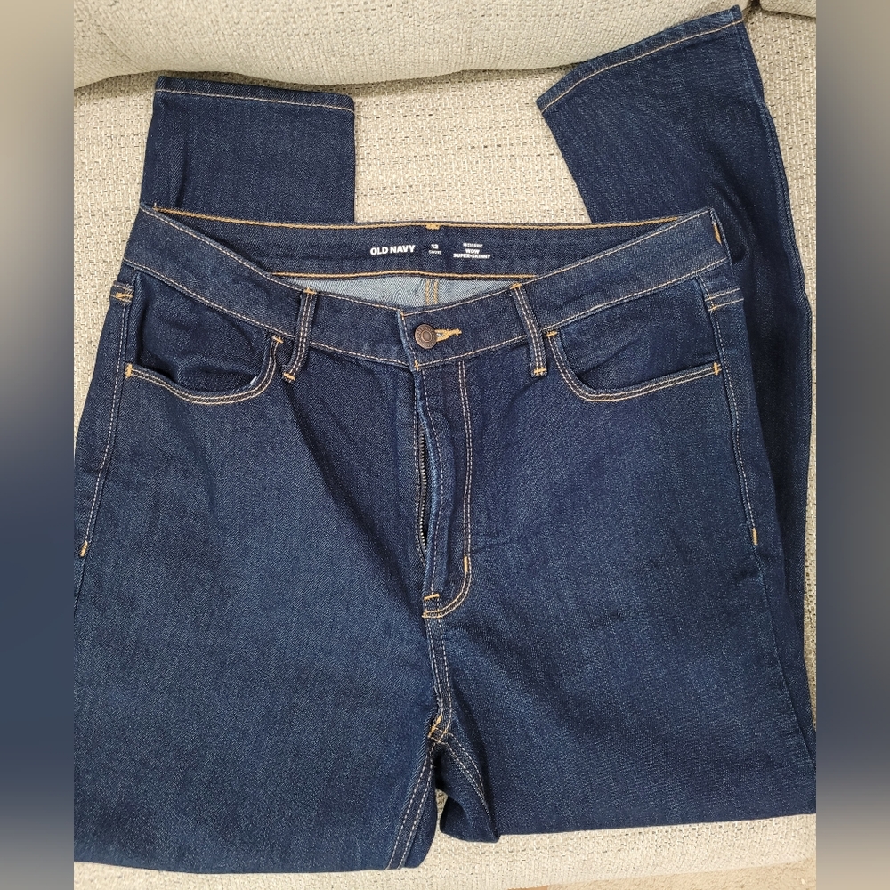 OLD NAVY WOW-super Skinny  HIGH RISE JEANS SIZE 12 SHORT